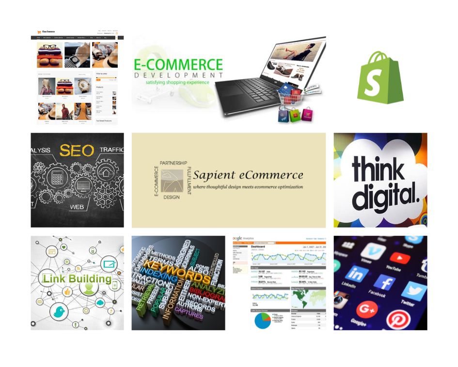 Digital Marketing Services: ecommerce website development, SEO, Content Creation, custom website design and development